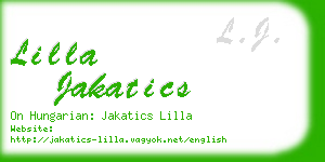 lilla jakatics business card